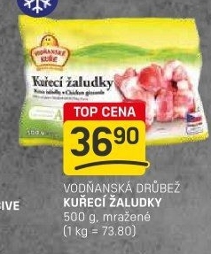 Žaludky kuřecí mražené Vodňanské kuře