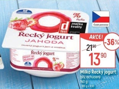 Ochucený jogurt řecký 0% Milko