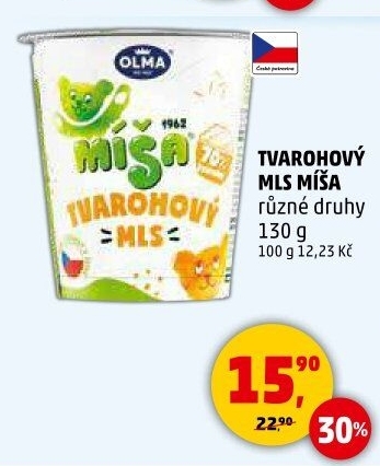 Dezert Tvarohový mls Míša Olma