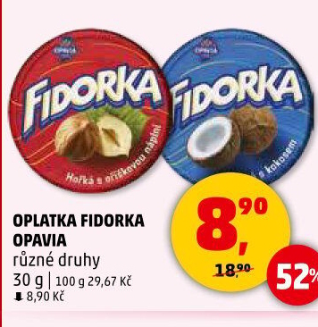 Oplatky Fidorka Opavia