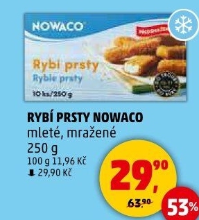 Rybí prsty předsmažené mražené Nowaco