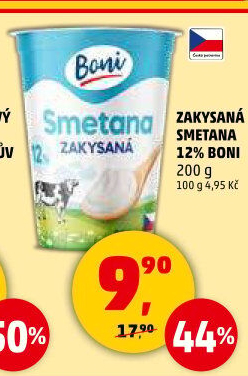Smetana zakysaná Boni 12%
