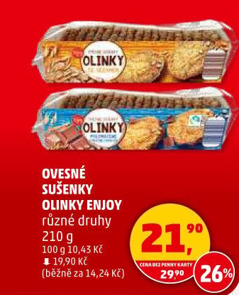 Sušenky ovesné Olinky Enjoy