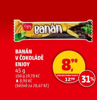 Tyčinka Banány v čokoládě Enjoy