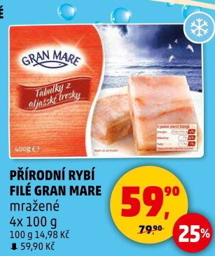 Rybí filé mražené Gran Mare