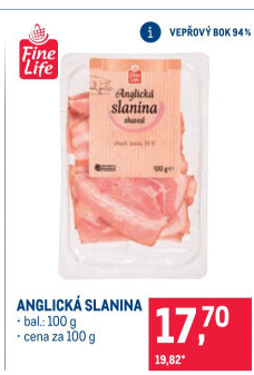 Anglická slanina Fine Life