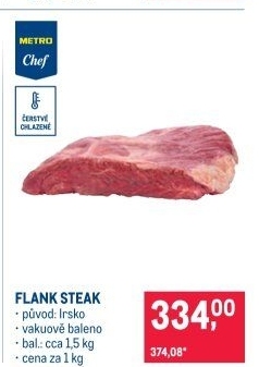 Flank steak Metro Chef