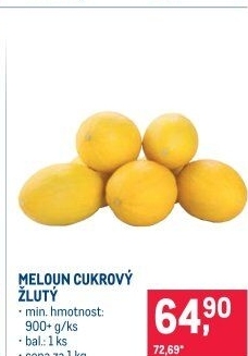 Meloun cukrový žlutý