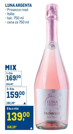 Prosecco rosé Luna Argenta