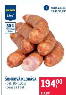 Šunková klobása Metro Chef