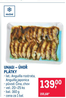 Úhoř Unagi mražený