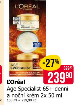 Balení krém denní a noční Age Specialist L'