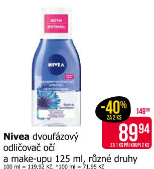 Odličovač očí dvoufázový Nivea