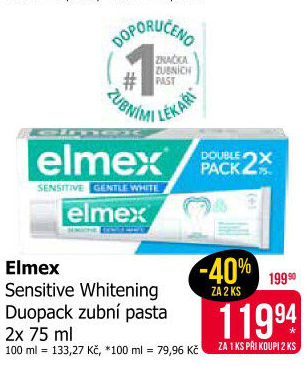 Pasta na zuby Sensitive Whitening Elmex