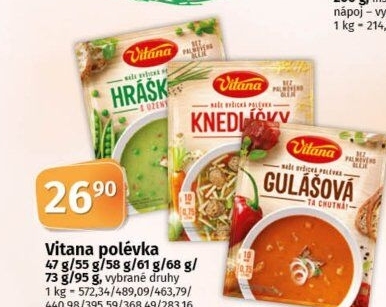 Instantní polévky Vitana