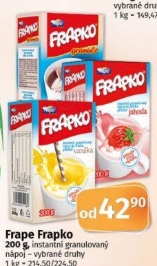 Nápoj instantní do mléka Frapko Frape