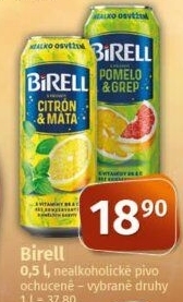 Nealkoholické pivo ochucené Birell
