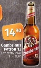 Pivo světlý ležák 12° Patron Gambrinus