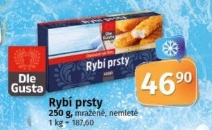 Rybí prsty mražené Dle Gusta