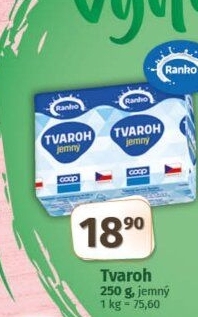 Tvaroh jemný Ranko