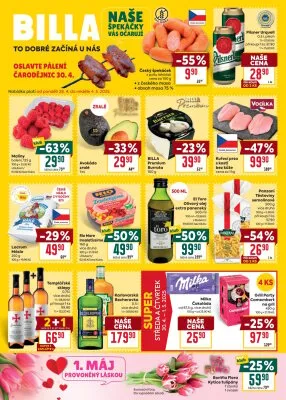 akční leták BILLA 28.4.2025-4.5.2025