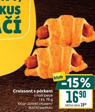 Croissant s párkem