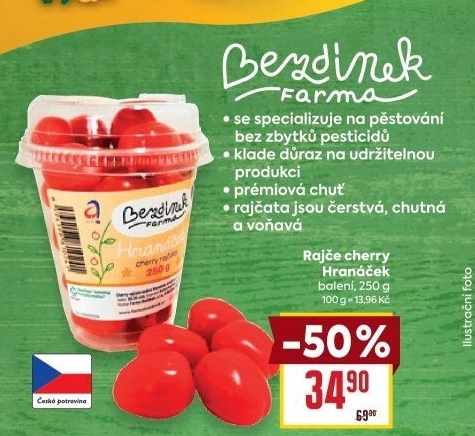 Rajčata cherry Farma Bezdínek
