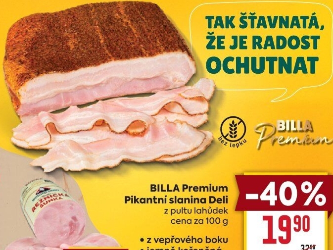 Slanina pikantní Deli Billa Premium