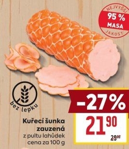 Šunka kuřecí zauzená nejvyšší jakosti