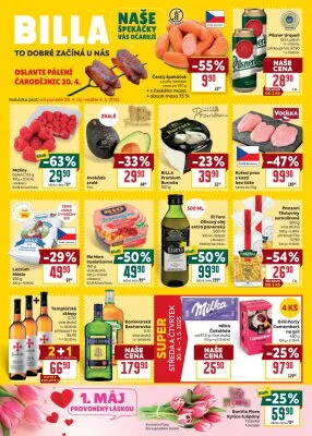 akční leták BILLA 28.4.2025-4.5.2025