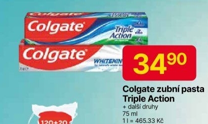 Pasta na zuby Triple Action Colgate