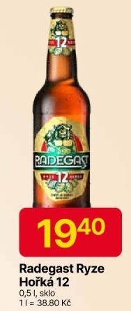 Pivo světlý ležák 12° Ryze hořká Radegast