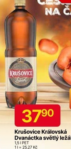Pivo světlý ležák Královský 12° Krušovice