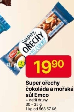 Tyčinka bez lepku Super Ořechy Emco