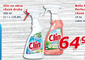 Čističe oken Clin