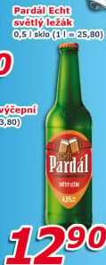Pivo světlý ležák 11° Echt Pardál