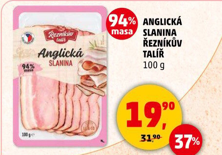 Anglická slanina Řezníkův talíř
