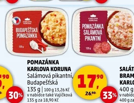 Pomazánka budapešťská Karlova Koruna