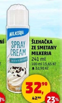 Šlehačka ve spreji Milkeria