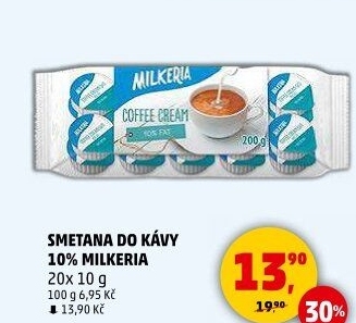 Smetánky do kávy Milkeria