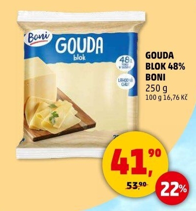 Sýr Gouda 48% Boni