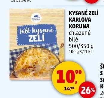 Zelí bílé kysané Karlova Koruna