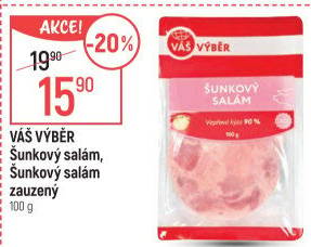 Salám šunkový zauzený váš Výběr