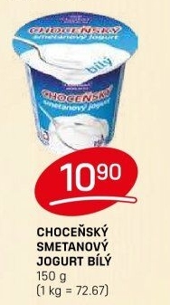 Bílý jogurt smetanový Choceňský