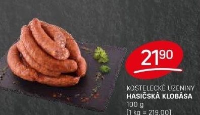 Hasičská klobása Kostelecké uzeniny