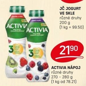 Jogurtový nápoj Activia Danone