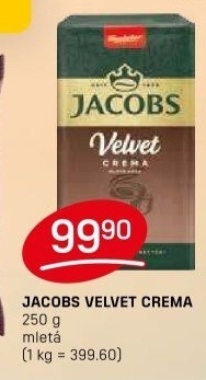 Mletá káva Jacobs Velvet Crema