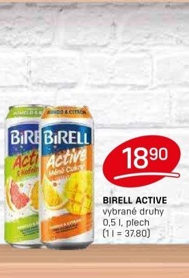 Nealkoholické pivo ochucené Active Birell