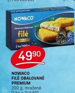 Rybí filé obalované mražené Premium Nowaco