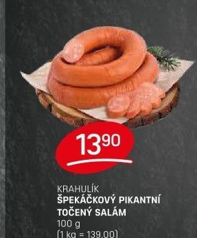 Salám špekáčkový pikantní točený Krahulík
